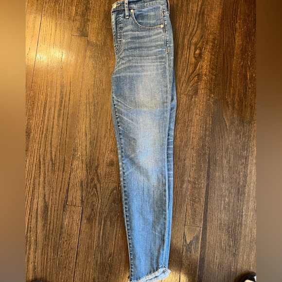 Madewell 10” high rise skinny jeans tulip hem raw - Picture 3 of 6